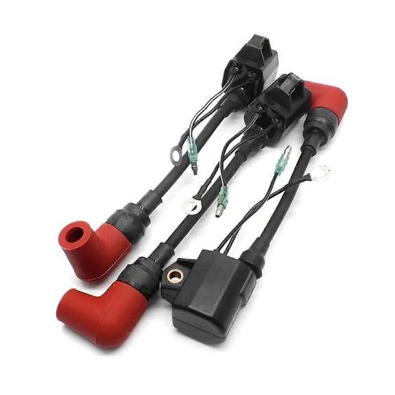 3-piece ignition coil assembly compatible with outboard 60HP 70HP 75HP 85HP 90HP 2T 697-85570-00