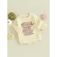 thumbnail image 3 of Liacowi Infant Baby Boys Girls Halloween Romper Letter Print Long Sleeve Round Neck Onesie 3 6 12 18 24 Months Newborn Spring Autumn Bodysuits, 3 of 9