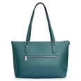 thumbnail image 2 of Coach Women's Large Gallery Tote Bag in Crossgrain Leather (Emerald Green), 2 of 4