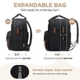 thumbnail image 2 of Qualyphant Bolsa de pañales extra grande para 2 niños - Mochila expandible de 35 L con 4 bolsillos aislados y para computadora portátil de 16 pulgadas y 2 compartimentos - Mochilas grandes para bebés, 2 of 5