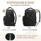 thumbnail image 2 of Qualyphant Bolsa de pañales extra grande para 2 niños - Mochila expandible de 35 L con 4 bolsillos aislados y para computadora portátil de 16 pulgadas y 2 compartimentos - Mochilas grandes para bebés, 2 of 5