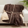 thumbnail image 4 of Artisan Patchwork Leather Throw, 4 of 4