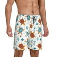thumbnail image 2 of Wukai Various Turtle Men’s Short Pajama Pants With Pockets Soft Sleep Pj Shorts for Men-Large, 2 of 6