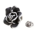 thumbnail image 3 of Mujeres Hombres Flor Broche De Solapa Insignia Pin De Lazo De De Bodas Accesorio gris Salvador broche de la flor de la boda, 3 of 9