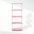 thumbnail image 5 of Furinno Turn-N-Tube 5-Tier Multipurpose Compact Display Rack, Shelving Unit, Bookcase, Pink/White, 5 of 6
