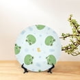 thumbnail image 6 of Salouo Kawaii Frogs Pattern Bone China Decorative Plate,Holiday Decor Decorative Ceramic Plates with Stand Elegant Home DéCor for Hallway/Living Room/Bedroom-10in, 6 of 6
