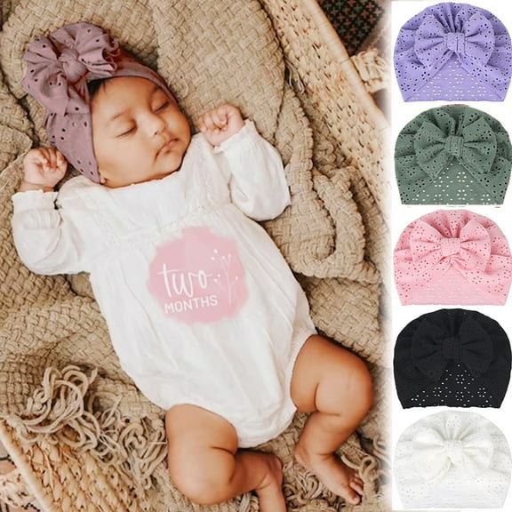 Baby Girls' Hats & Caps Knotted Turban Cute Toddler Hat Hair Accessories 3-36M