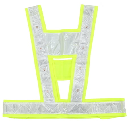 

High Visibility Industrial Safety Vest Reflective Hi Vis Vest with Reflective Stripes and LED Lights (Yellow)