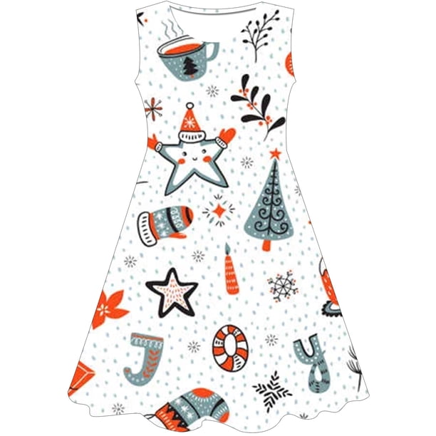 Ropa de verano para niños de Papá Noel, vestidos de Navidad para niñas bonitas, disfraz de fiesta de Papá Noel, trajes 3D, Navidad 5T Gao Jinjia LED