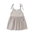 thumbnail image 2 of EGNMCR Robe Sans Manches à Col Rond Tout-Petit Enfant Bébé Filles Robe d'Été à Bretelles Mignonne Couleur Unie Robe Décontractée Robe Fille, 2 of 9
