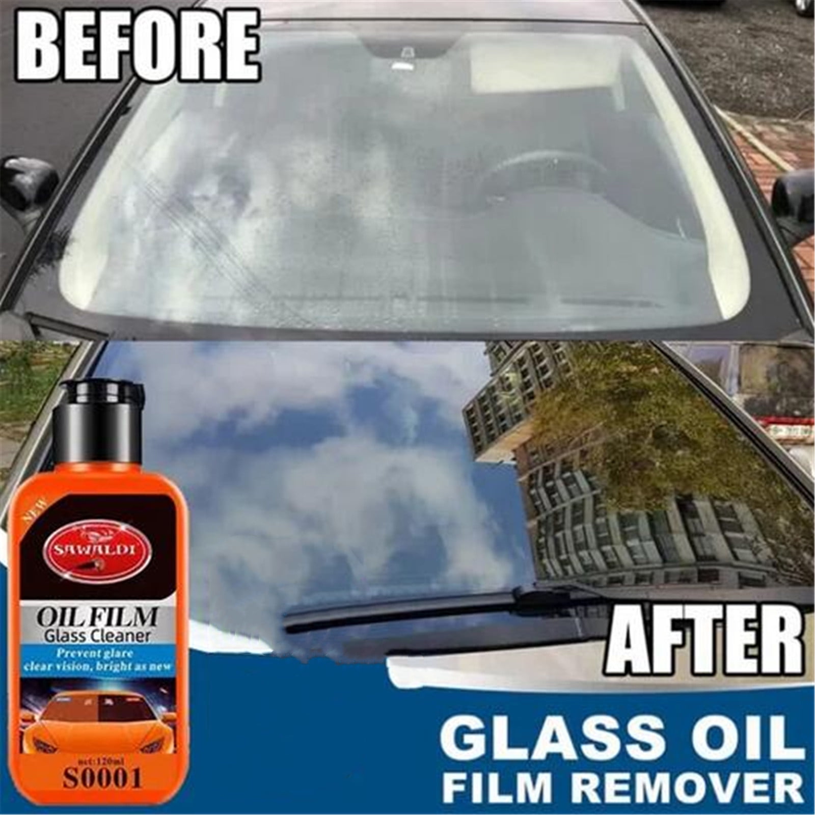 Cadorn Car Oil Film Removal Paste, Glass Stain & Water Mark Cleaner, Auto Windshield Polishing & Decontamination Kit