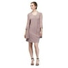 R & M Richards Jersey Dress and Sheer Sleeve Jacket, Mauve, 10