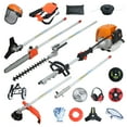 thumbnail image 2 of Jnismy Multi Functional Trimming Tool 52CC 2 Cycle Gas Powered Hedge Trimmer Weed Eater String Trimmer Brush Cutter Edger Pole Saw Chainsaw Pruner with Extension Pole Orange, 2 of 13