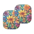 thumbnail image 2 of Binienty Colorful Floral Car Windshield Sun Shade Front Windshield Shade for Sun 2-Piece Foldable Car Windshield Sun Shade Automotive Front Window Sunshade Protector, 2 of 6