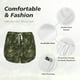 thumbnail image 4 of Balery Green Camouflage Skull Pantalones cortos deportivos para mujer con forro y dos bolsillos, elásticos, para entrenamiento, gimnasio, yoga-Large, 4 of 7