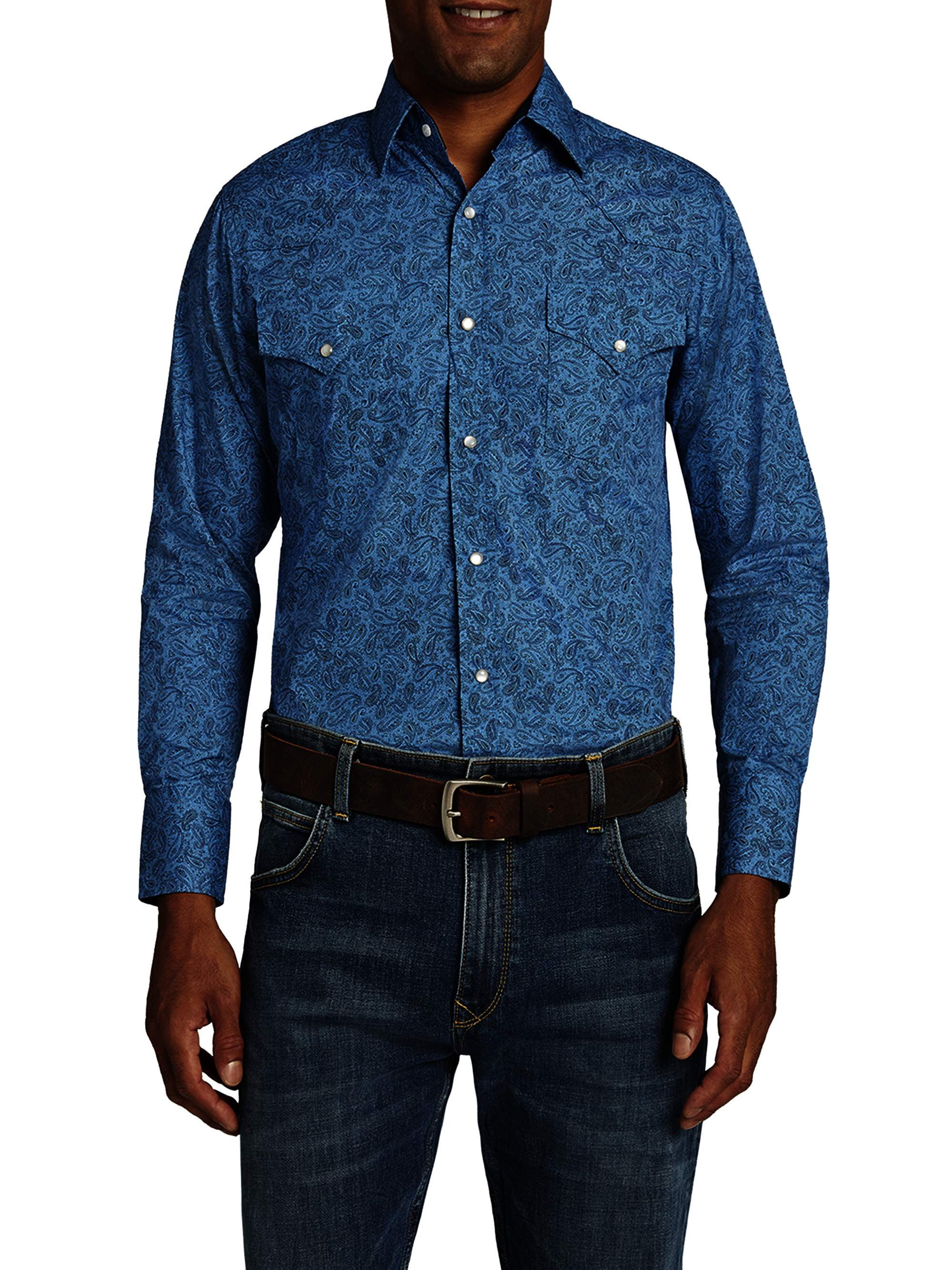 Ely Cattleman Men's Long Sleeve Paisley 