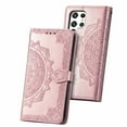 thumbnail image 2 of SaniMore for Samsung Galaxy S22 Ultra 6.8" 2022 Wallet Case Embossed Mandala PU Leather Flip Protection Wrist Strap Credit Card Holder Pocket Kickstand Shockproof Case for Galaxy S22 Ultra, Rosegold, 2 of 13