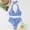 Light Blue, variant on QUNYINEY Halter Bikinis Sets for Women Floral Push Up 2 Piece High Waisted Bathing Suits Triangle V Neck Swimsuit Sets