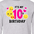 thumbnail image 4 of Inktastic Its My 10th Birthday with Smiling Emoticons Long Sleeve Youth T-Shirt, 4 of 5