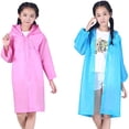 thumbnail image 1 of Imperméable Réutilisable Plus Épais Poncho de Pluie Veste Imperméable pour Enfants Garçon Fille Enfants 2 Pcs Bleu Ciel+rose, 1 of 4