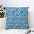thumbnail image 4 of Fuzoiu Dolphin Lovers Print Square Pillow Cover,Hidden Zipper Design,Luxury Square Pillow Case, Throw Pillow,Couch Cushion-16"x16", 4 of 7