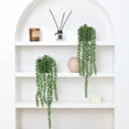 thumbnail image 5 of Artificial Hanging String Of Pearls Plant Potted Succulent For Indoor Outdoor Shelf Wall Decor Home Office Bathroom Greenery, 5 of 9