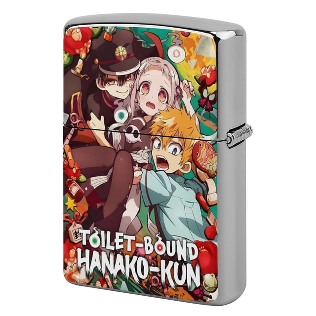 Toilet-Bound Hanako-kun-theme Copper Metal Lighter Shell, Premium Replacement Refillable Lighter Case with Durable Metal Construction, Compatible with Zippo and Most Standard Lighter Models