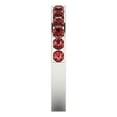 thumbnail image 4 of 0.39 ctw Wedding Band for Women - 14K White Gold Natural Garnet Stackable Eternity Ring, 4 of 6