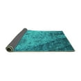 thumbnail image 2 of Ahgly Company Indoor Square Oriental Turquoise Blue Industrial Area Rugs, 7' Square, 2 of 4