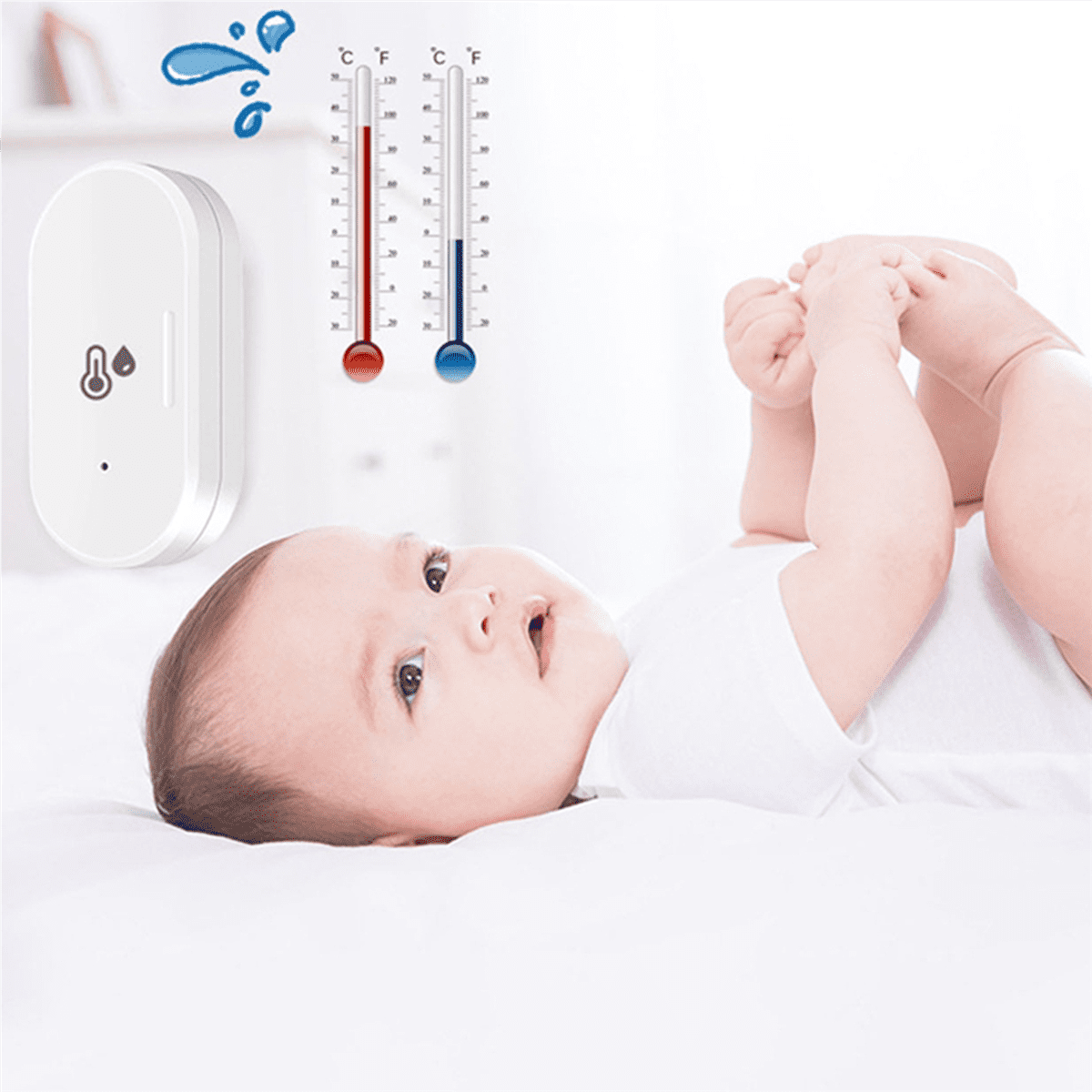 3X Tuya ZigBee Smart Temperature & Humidity Sensor, Outdoor Hygrometer Thermometer Mini Humi