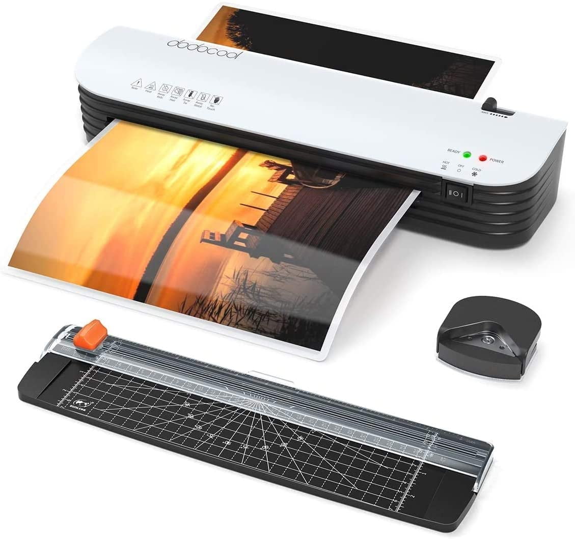 A4//A5//A6 Laminator Hot Cold Roller Black 20 Free Laminating Pouches Home Office