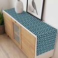 thumbnail image 4 of Geometric Table Runner 72 Inches Long Farmhouse Dress Scarves, Modern Abstract Lines Texture Teal Dining Tablerunner for Coffee Table/Kitchen Island/Party Décor, 13" x 72", 4 of 8