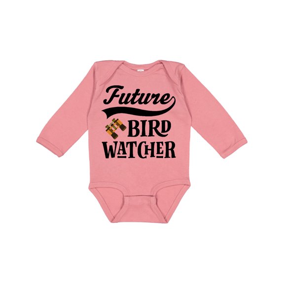 Inktastic Future Bird Watcher Bird Watching Boys or Girls Long Sleeve Baby Bodysuit