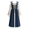 thumbnail image 5 of Liyamei Girls Medieval Court Dress Long Sleeve Off Shoulder Stage Performance Gown 3-10Y, 5 of 5