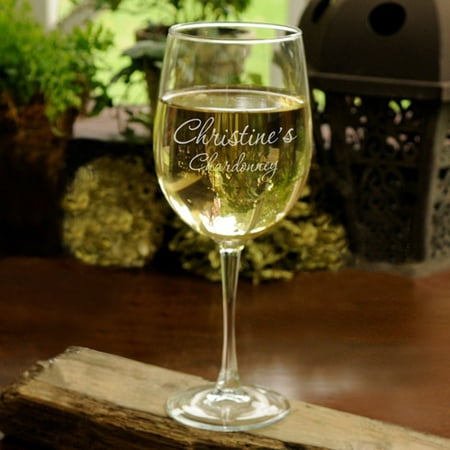 Personalized White Wine Glass - Monogrammed White Wine