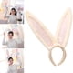 thumbnail image 5 of Diadema con orejas de conejo de peluche, accesorio para fotos, para disfraz de Halloween o cumpleaños Beige, 5 of 9