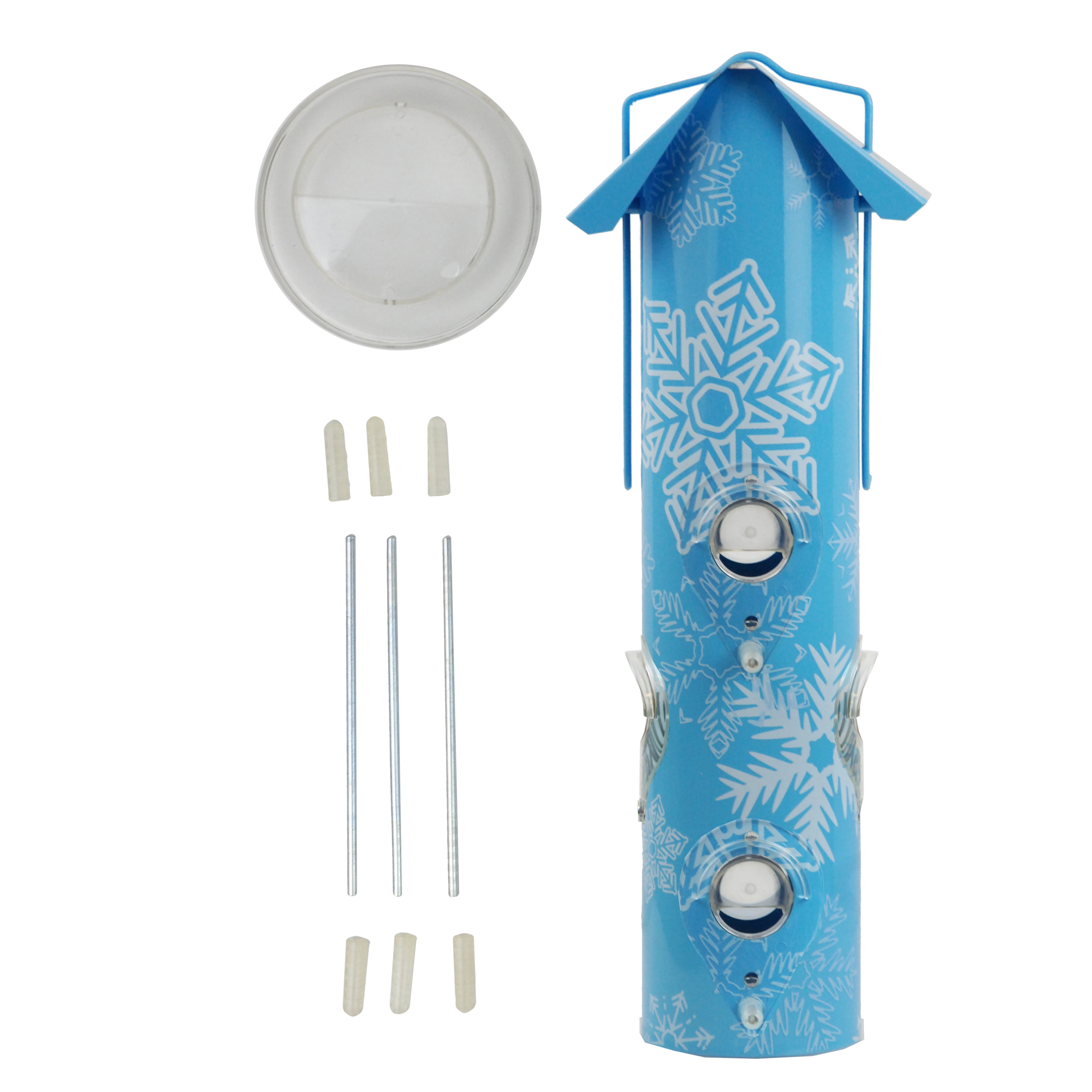 Perky-Pet Snowflake Metal Tube Wild Bird Feeder
