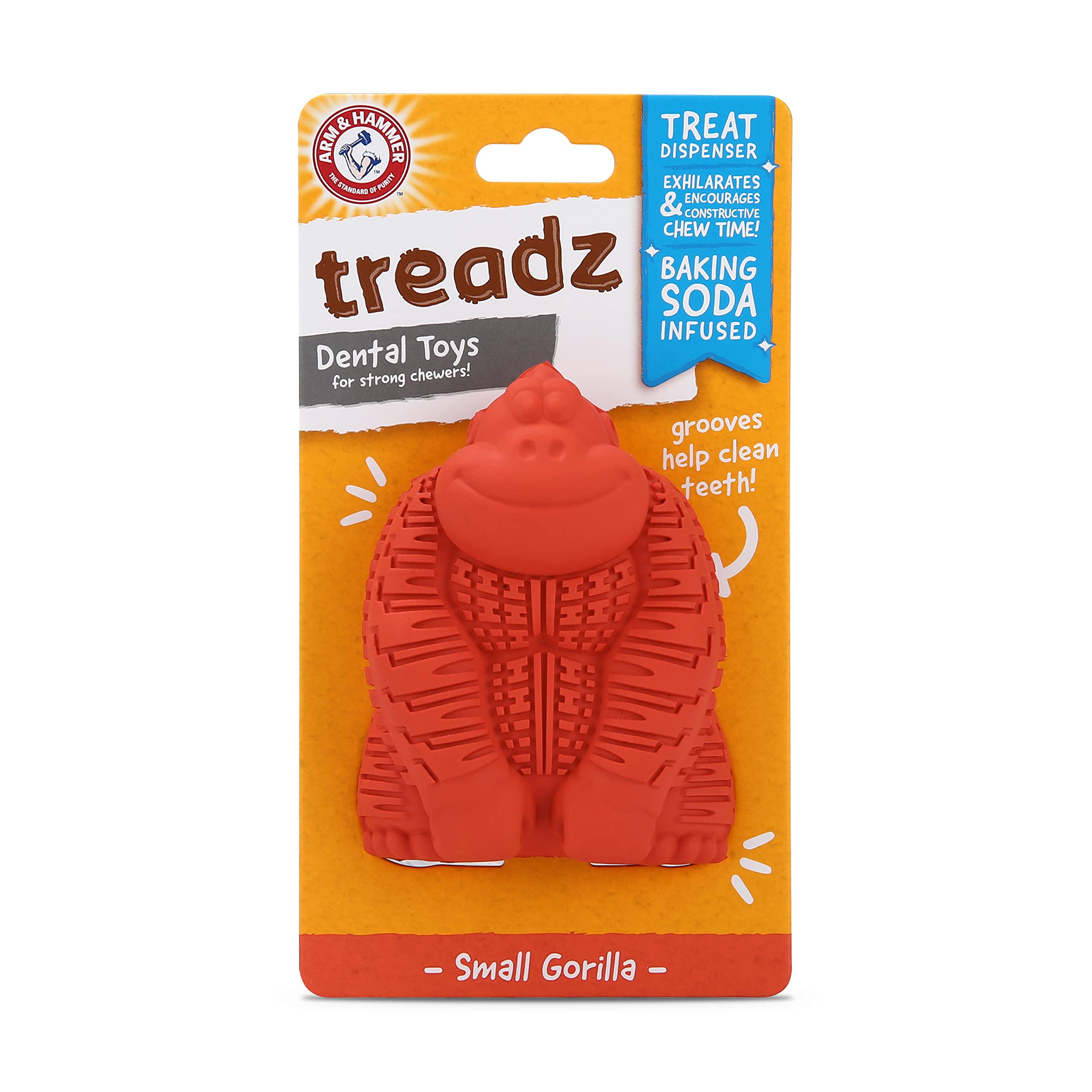 Arm & Hammer for Pets Super Treadz Mini Gorilla Dental Chew Toy for