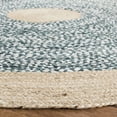 thumbnail image 3 of SAFAVIEH Cape Cod Wesley Striped Area Rug, Light Blue/Natural, 5' x 5' Round, 3 of 6