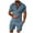Light Blue, variant on LEKDFST Mens 2 Piece Zip Tracksuit Polo Shirt and Shorts Sets Short Sleeve Casual Summer Outfits Set Army Green L