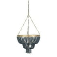 thumbnail image 3 of Creative Co-Op 2-Tier Draped Wood Bead Chandelier, 3 of 9