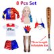 thumbnail image 3 of Disfraz de Harleen Quinzel del Escuadrón Suicida, conjunto de ropa de aves rapaces para el Día del Niño, ropa de fiesta de fantasía para niños y adultos, Joker, 3 of 5