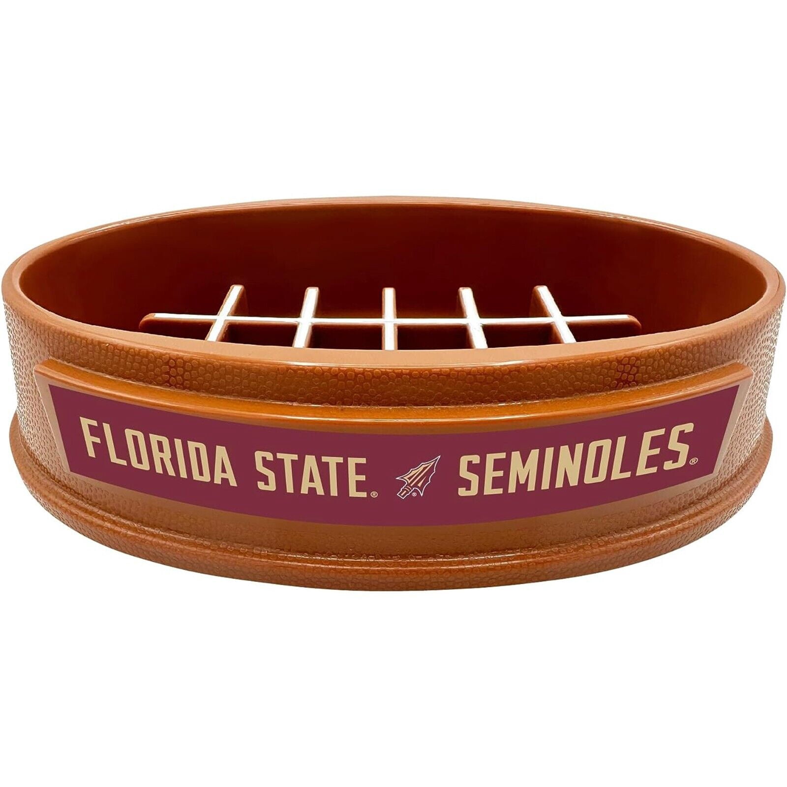 Pets First NCAA Florida State Seminoles Super-Bowl Slow Feeder Bowl for Dogs and Cats with Non-Slip Mat