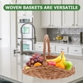 thumbnail image 4 of Wicker Fruit Basket with Handle for Home & Outdoor Parties, 4 of 6