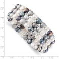 thumbnail image 3 of Fashion 6-7mm Button Fwc Pearl And Glass Beaded 3-Row Stretch Bracelet Made In China qh5424, 3 of 5