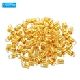 thumbnail image 3 of Unique Bargains Cord End Caps, 100Pcs 5.5x9mm Metal Spring Coil End Tips Crimp Terminators Caps Gold Tone, 3 of 5