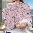 thumbnail image 3 of Renewold Panda Leaf Pink Baby Car Seat Covers Nursing Scarf Car Seat Canopy Shopping Cart Cover and High Chair Cover Protect Babies and Breastfeeding Mothers, 3 of 7
