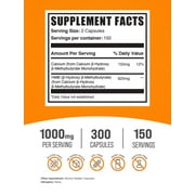 BulkSupplements HMB Capsules, 1000mg per Serving (300 Capsules - 150 Servings)