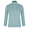 thumbnail image 3 of SERTG Men's High Neck Pullover Solid Color Long Sleeve Fall Winter Warm Thermal Knit Sweater Men's Sweaters(Light Blue,XL), 3 of 6