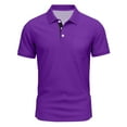 thumbnail image 2 of Mens Polo Golf Shirts with Pocket Cooling Performance Moisture Wicking Polo Shirts Purple L, 2 of 5
